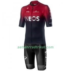Fahrradbekleidung Radtrikot Kurzarm + Trägershorts 2019 TEAM INEOS N001
